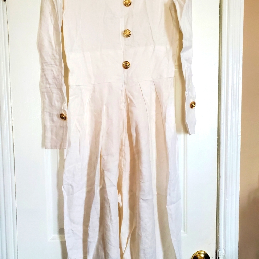 White Linen Jumpsuit
